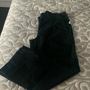 Black Linen Blend Pants
